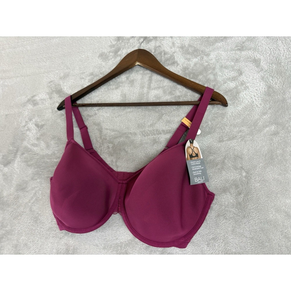 Bali Breathe Bra DF7592 Stretch Lace Full Coverage Underwire‎ Bra NWT - Picture 5 of 16
